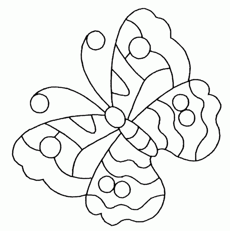 733x735 Free Butterfly Coloring Page Coloring Book