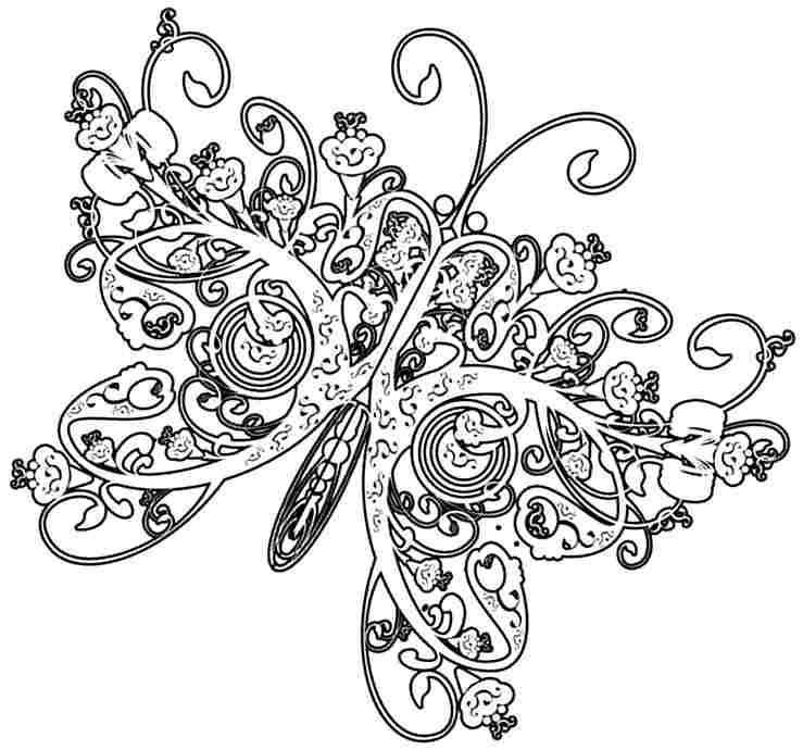 739x690 Butterfly Coloring Pages For Adults Cool Butterfly Coloring Pages