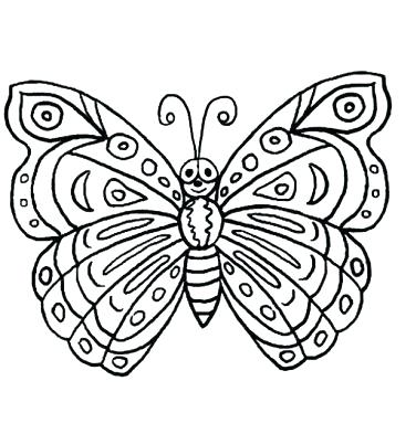 376x393 Free Butterfly Coloring Pages Monarch Butterfly Coloring Pages