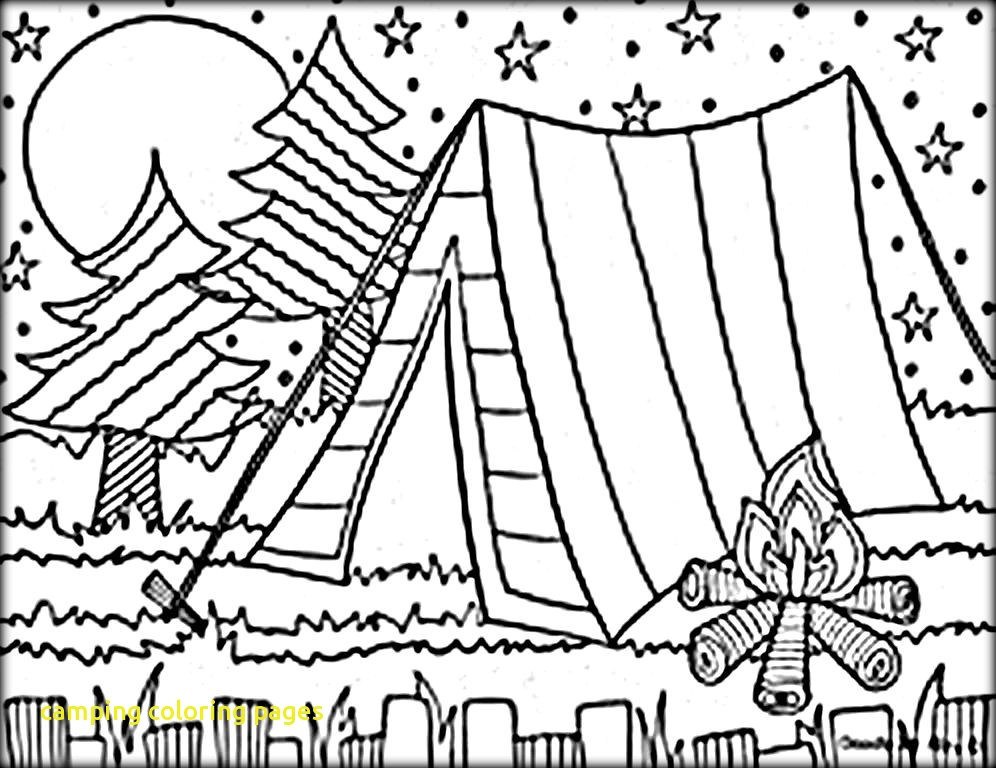 996x768 Camping Coloring Pages With Mesmerizing Camping Coloring Pages
