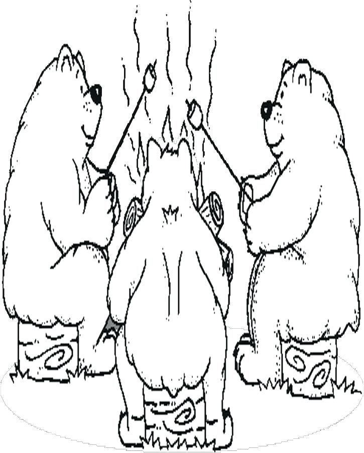 725x900 Camping Coloring Page Bears Camping Coloring Page Camping Coloring