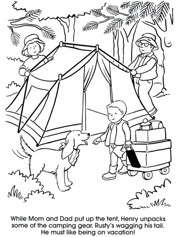 613x800 Colorwithfun Com Camping Coloring Pages For Kids Throughout