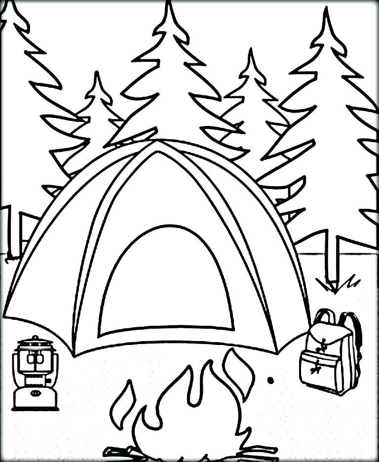 768x936 Coloring Camping Coloring Sheets