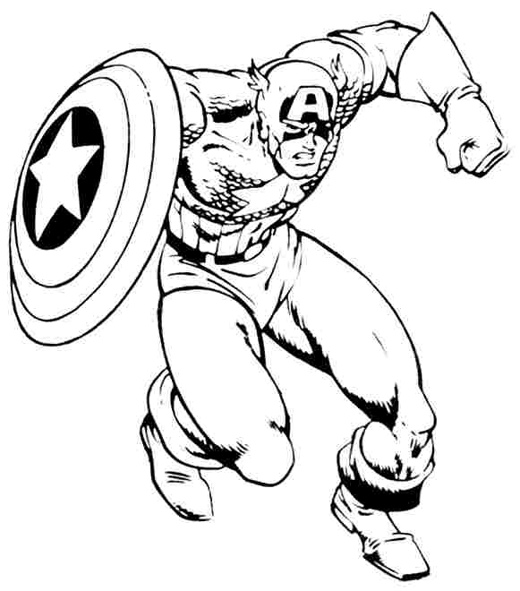 581x660 Captain America Coloring Pages Free C Marvelous Captain America