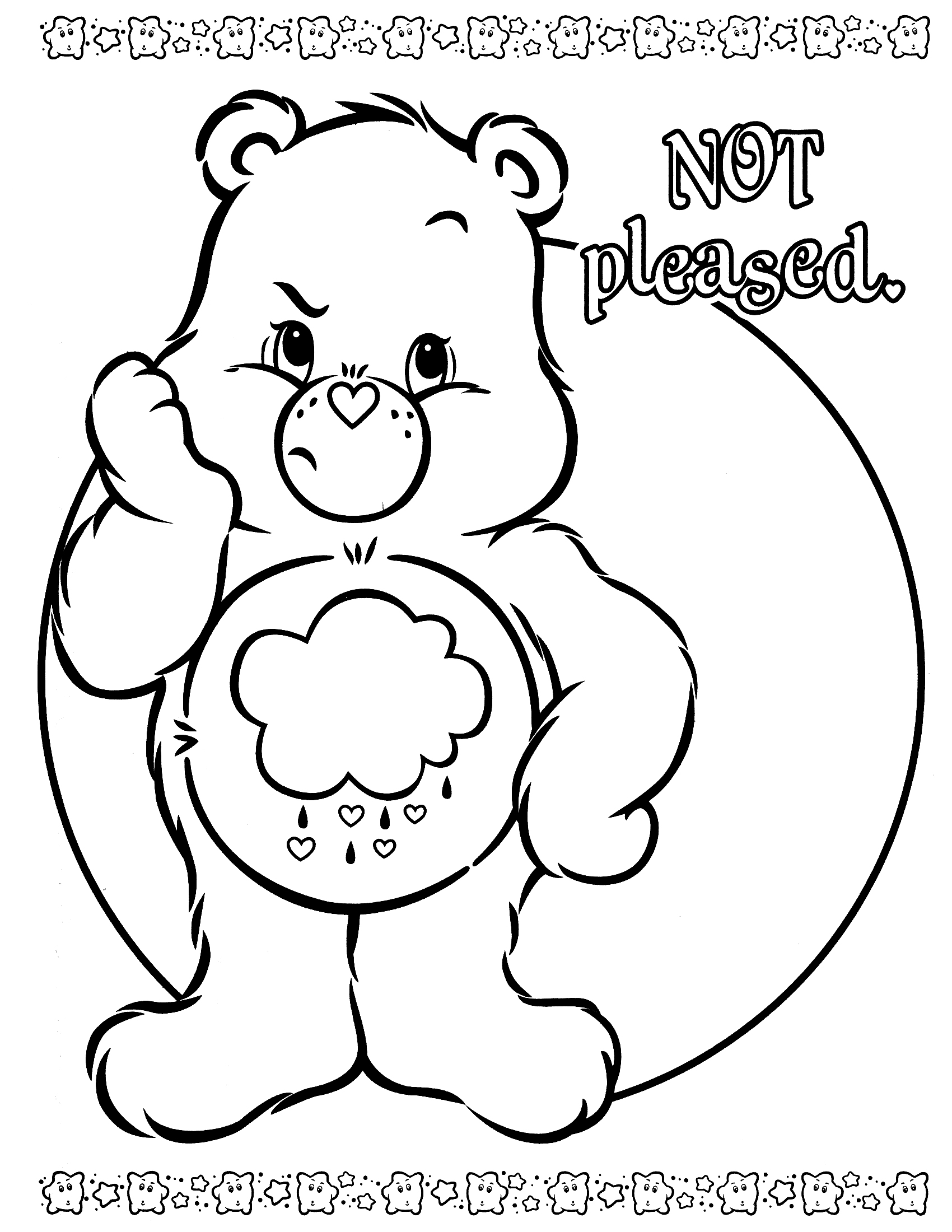 1700x2200 Care Bears Coloring Pages