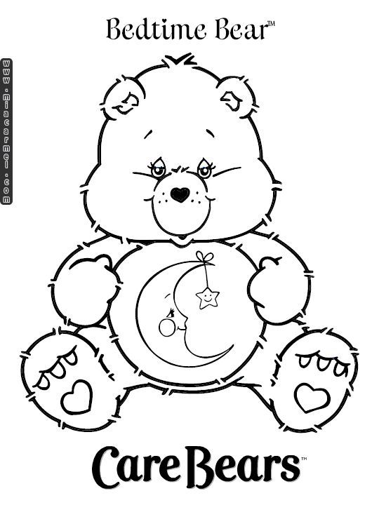 540x720 Care Bears Coloring Pages Bedtime Bear Carebears