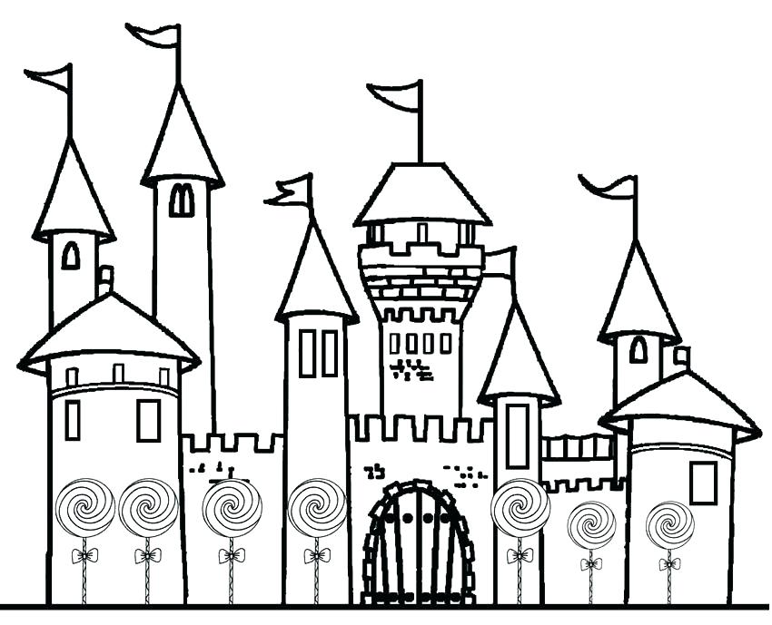 850x689 Disney Castle Coloring Pages Free Printable Castle Coloring Pages