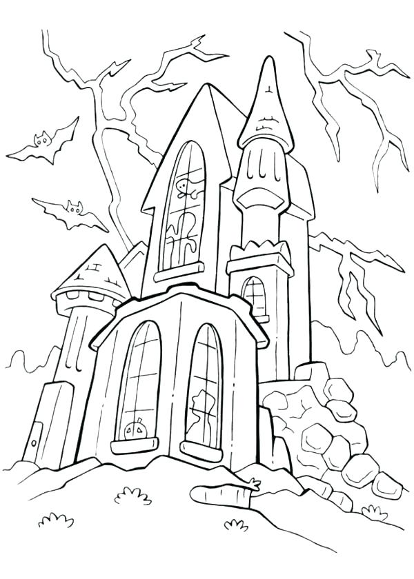 600x840 Sand Castle Coloring Page Castle Color Page Haunted Castle