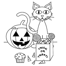 230x230 Top Free Printable Halloween Cat Coloring Pages Online