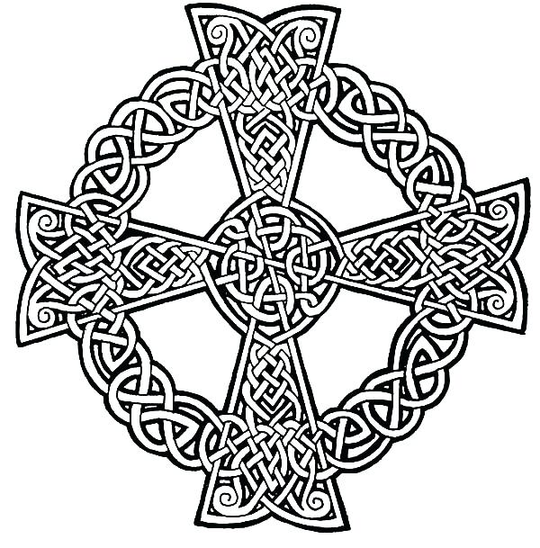 600x609 Celtic Cross Coloring Pages Cemetery Cross Coloring Pages Free