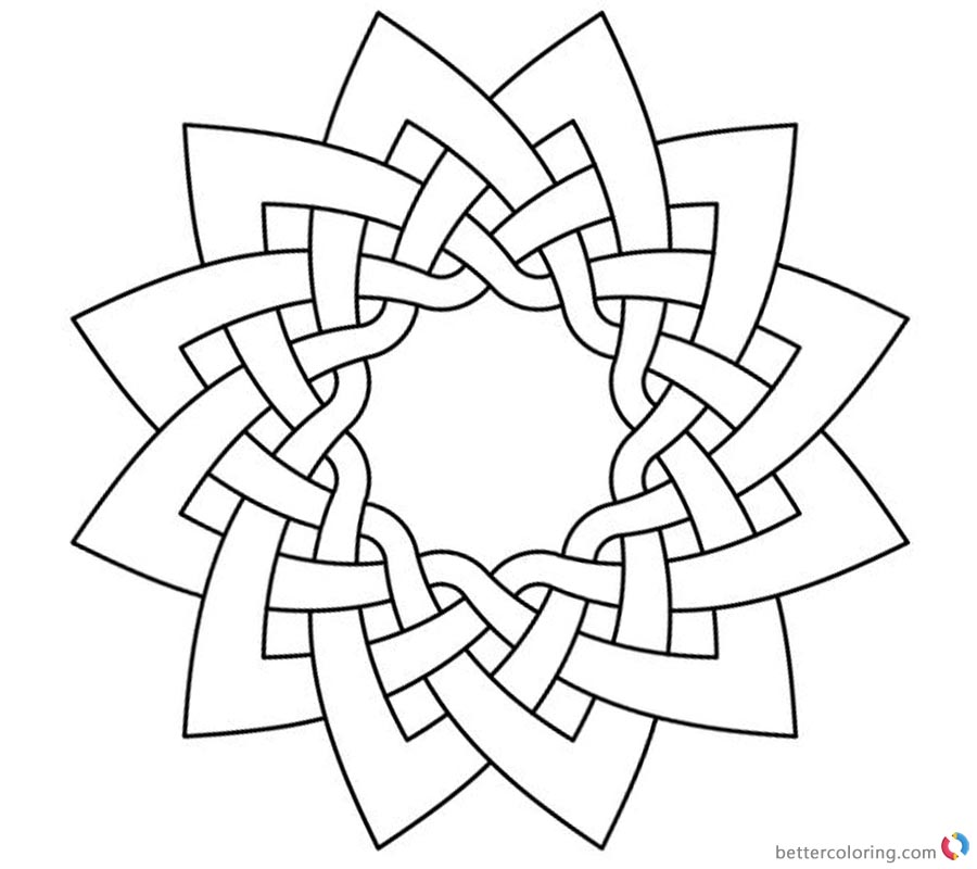 900x800 Celtic Knot Coloring Pages Work Dodeca