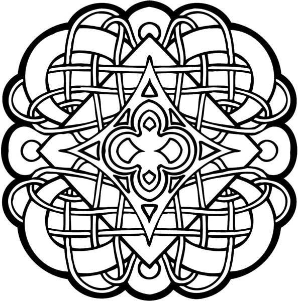593x600 Celtic Knot Coloring Pages