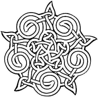 405x400 Designs Coloring Pages Geometric Design Knot Free Coloring