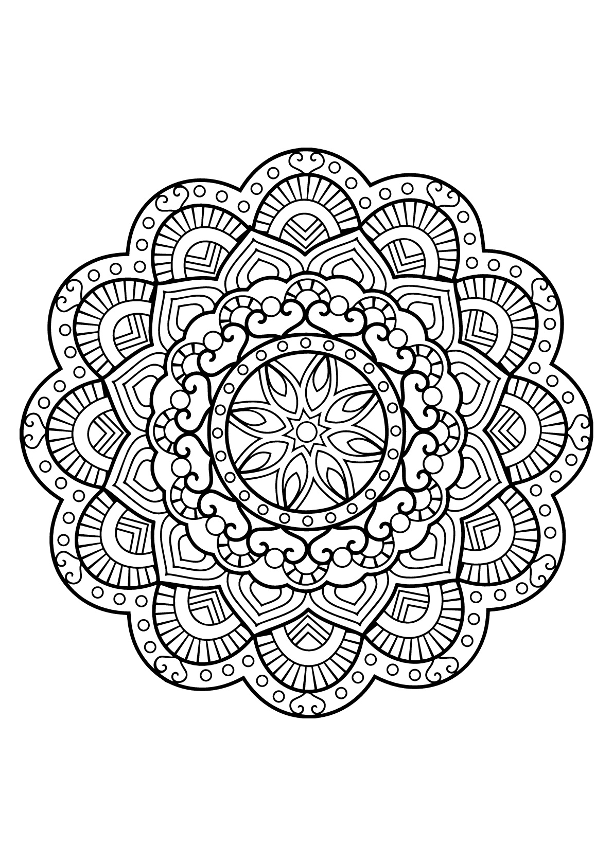 1191x1684 Free Celtic Mandala Coloring Pages Template To Print Adult