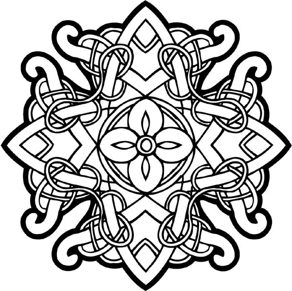 600x598 Celtic Designs Celtic Intricately Woven Emblem Vinyl Decal
