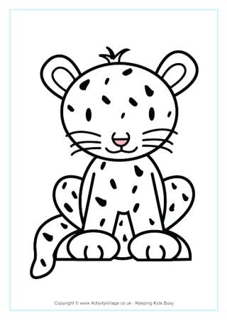 320x452 African Animal Coloring Pages Cheetah Colouring Page Free African