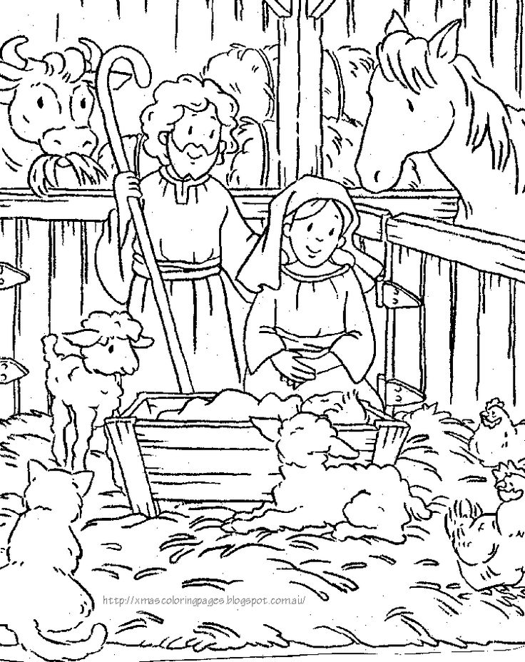 736x928 Christmas Coloring Pages Religious Printable