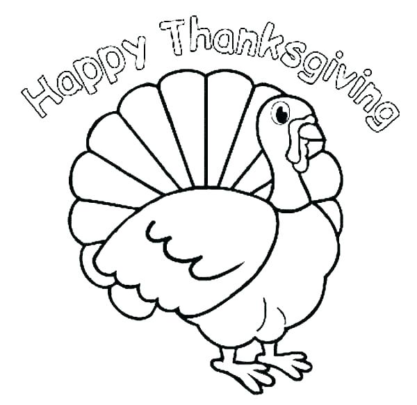 600x583 Revealing Turkey To Color Free Printable Christian Thanksgiving