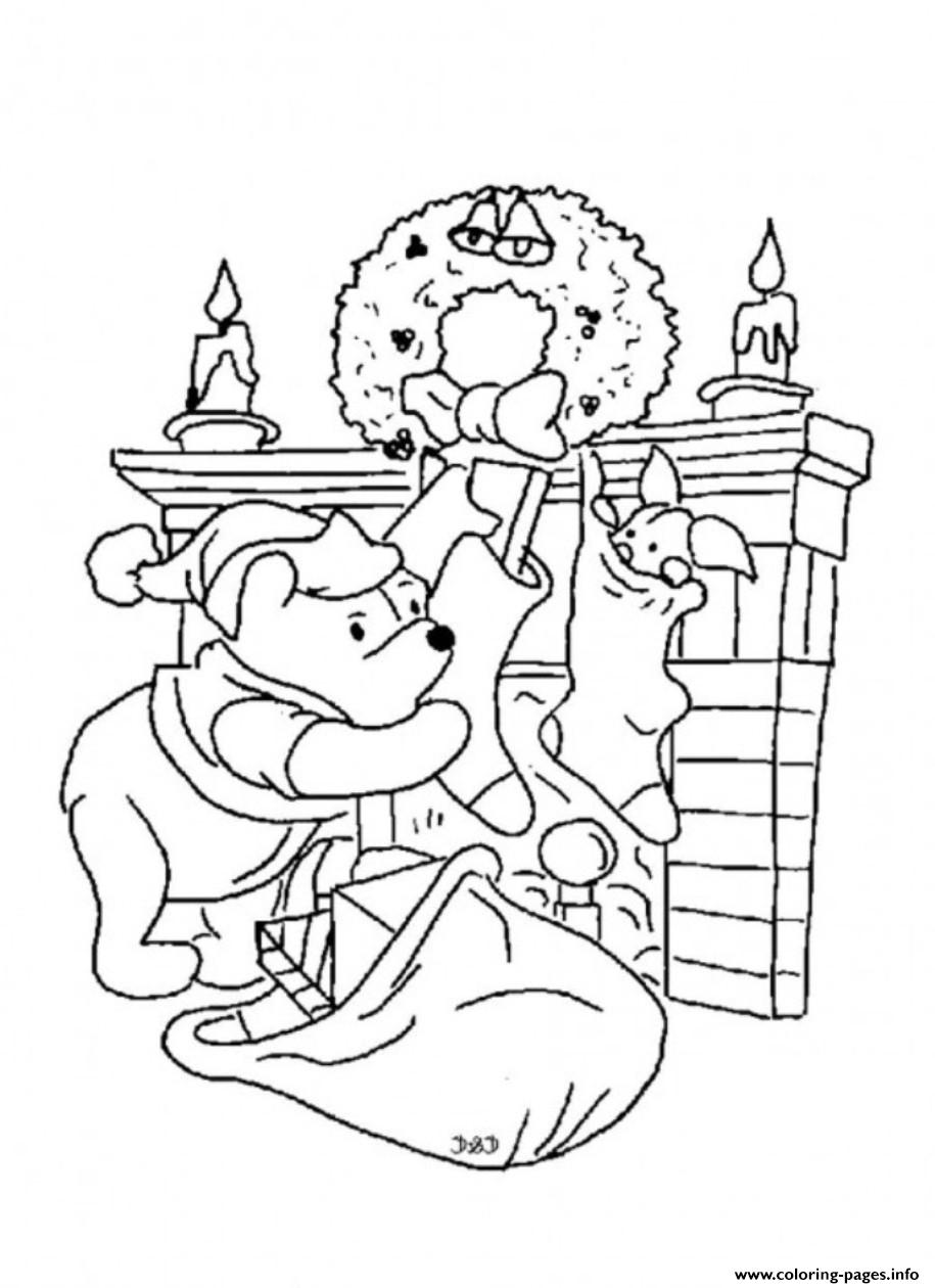 915x1260 Winnie The Pooh Christmas Coloring Pages Preschool For Sweet Draw