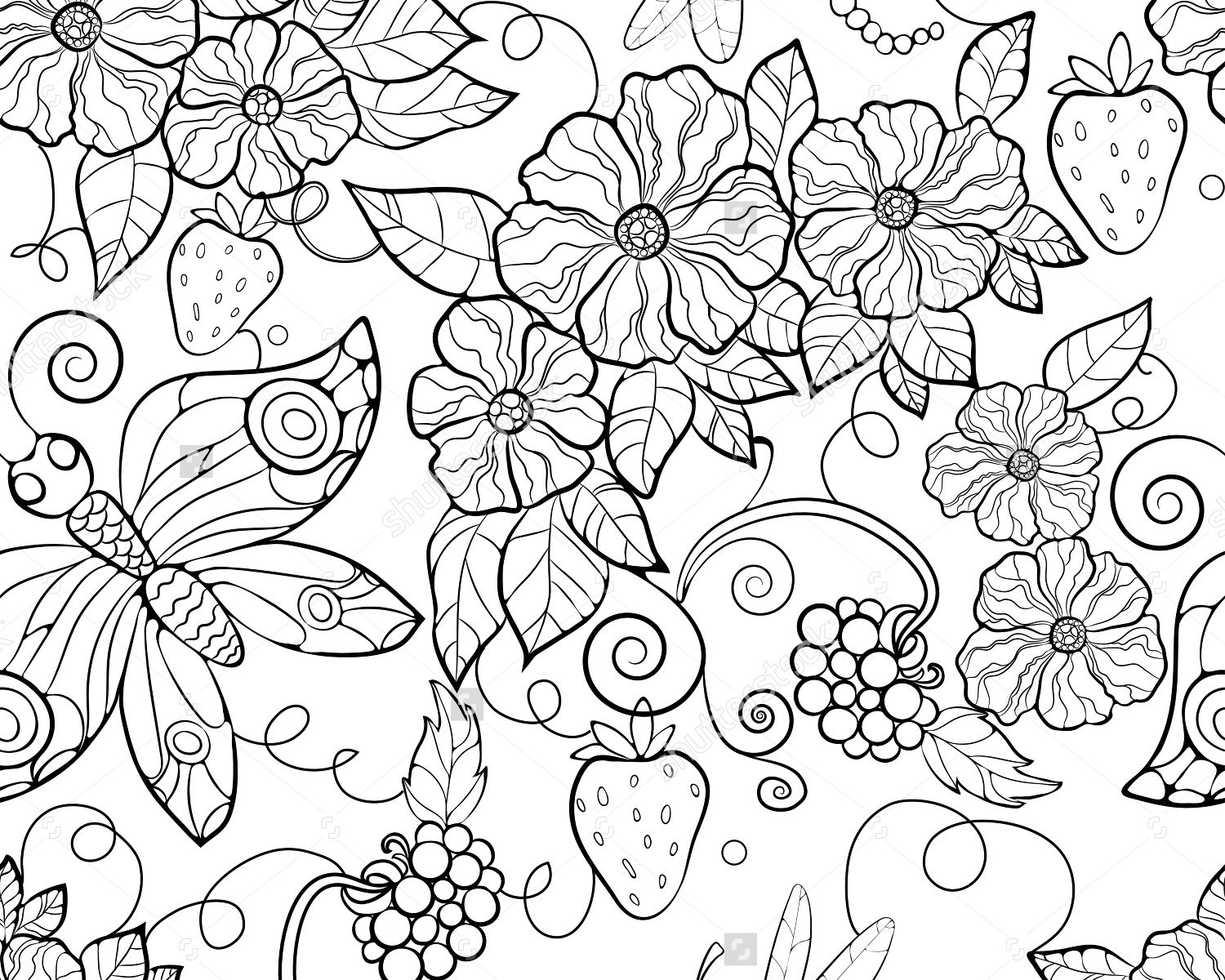 1500x1200 Big Free Printable Adult Coloring Pages Colouring Templates