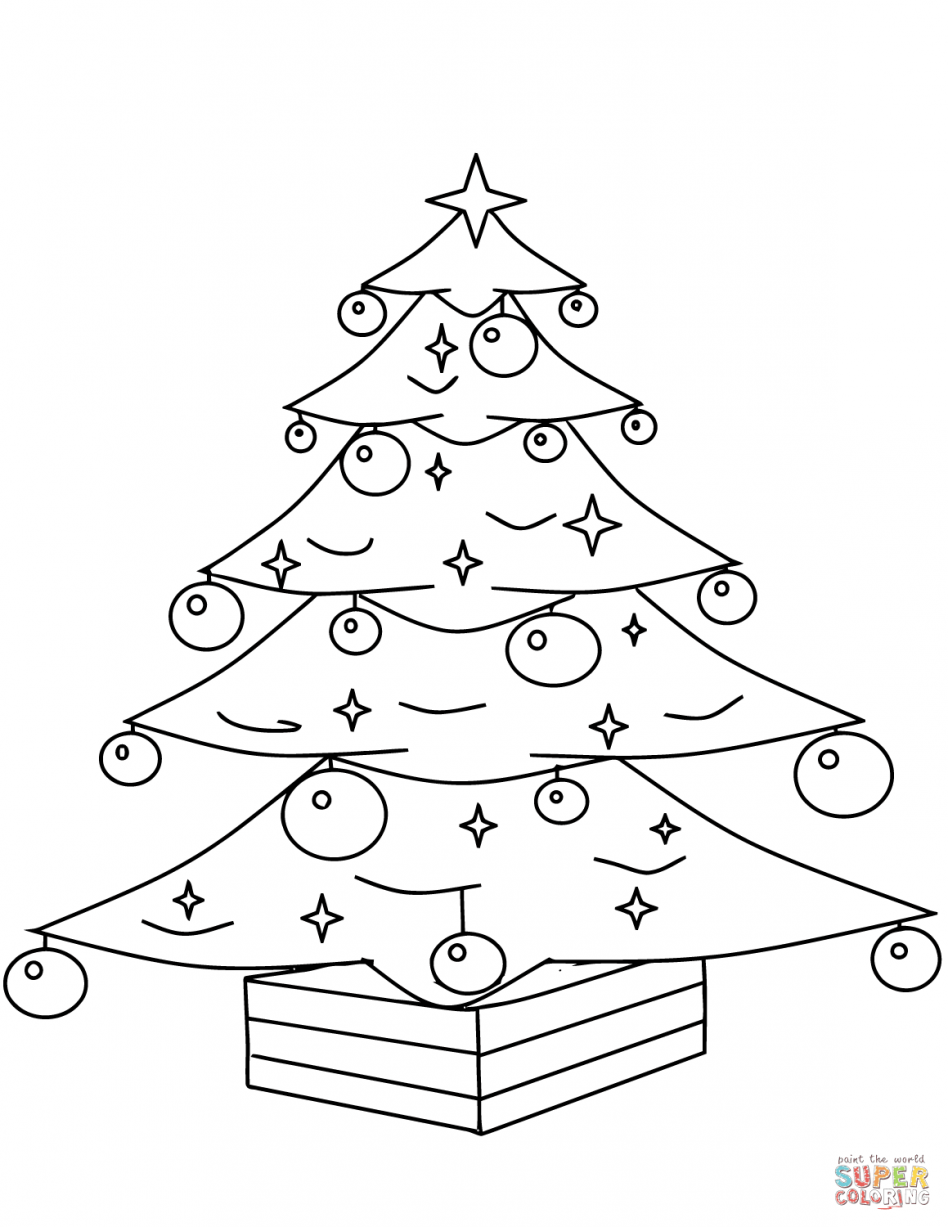 948x1227 Christmas Ornaments Coloring Pages Awesome Tree With Page Free