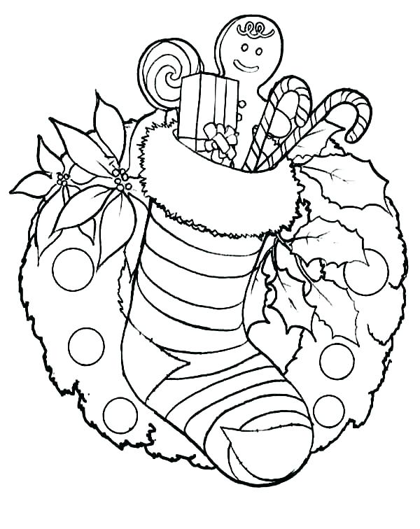 600x756 Christmas Stockings Coloring Pages Printable Stocking Coloring