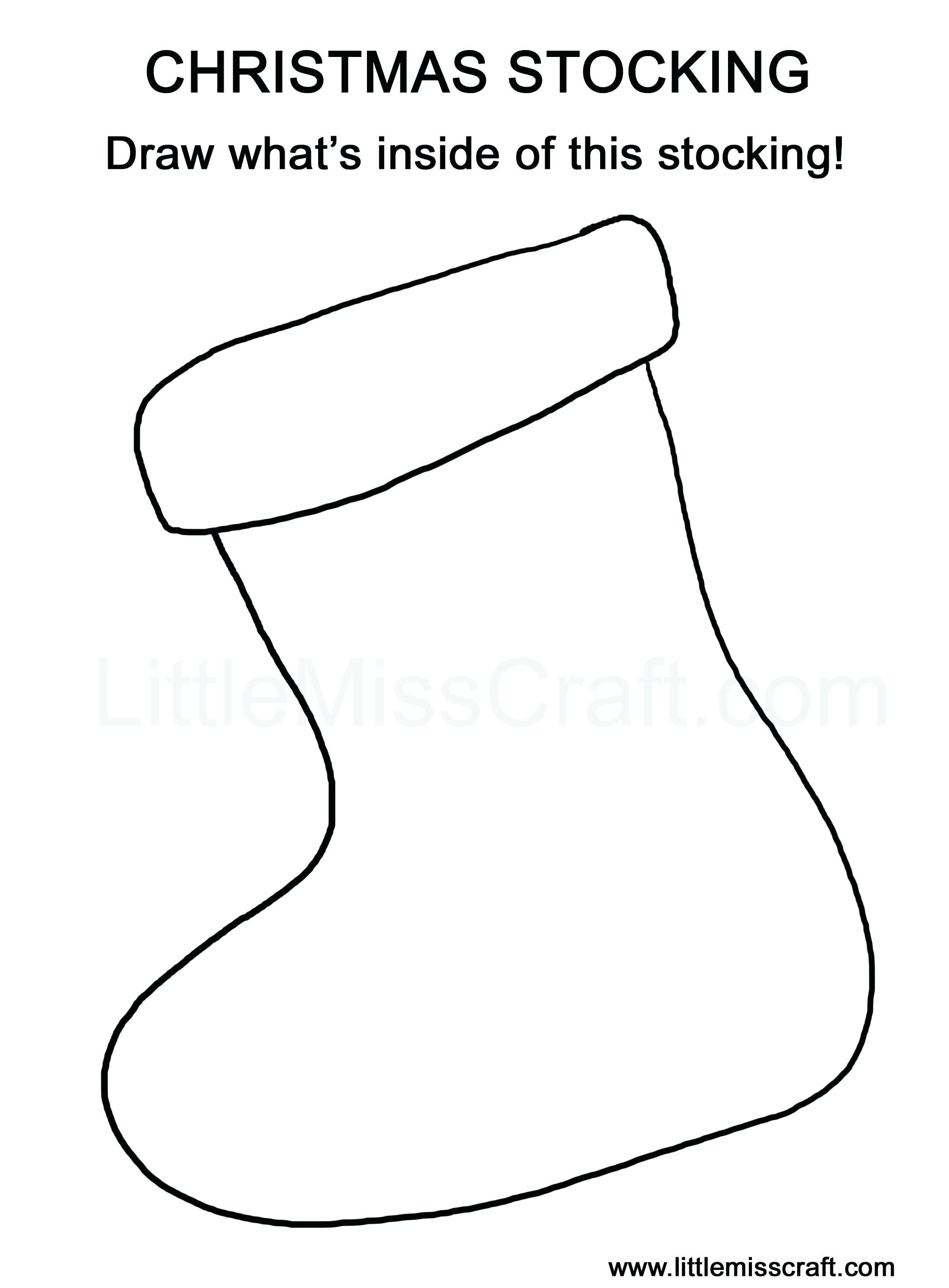 2100x2850 New Generous Christmas Stocking Coloring Page Template Entry