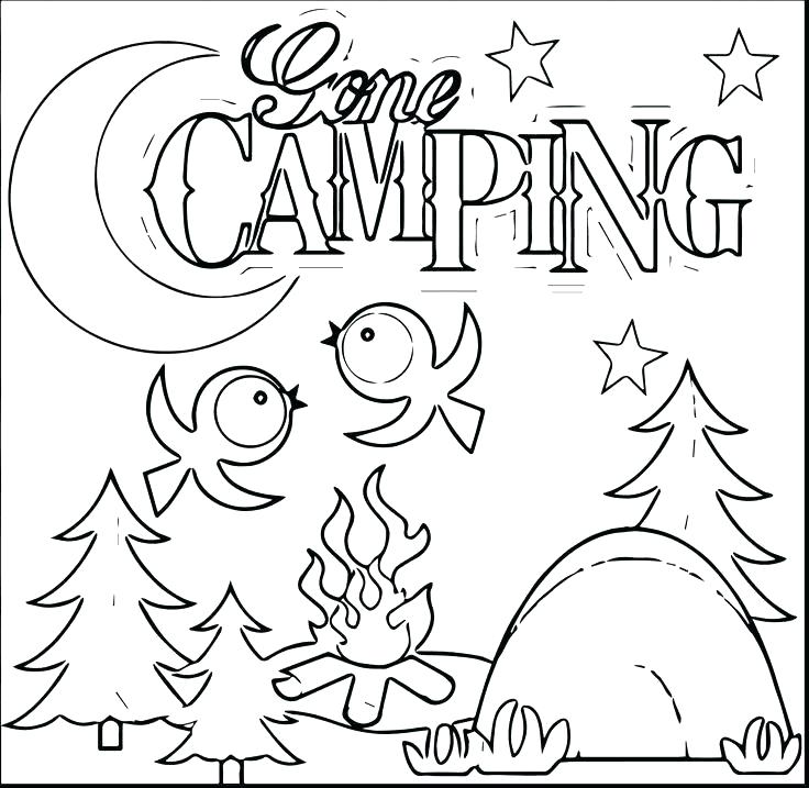 736x717 Camping Coloring Sheets Backpack Coloring Page Camping Pages Free
