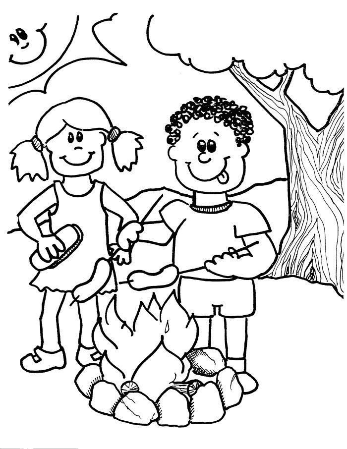 700x906 Camping Themed Coloring Pages Discover