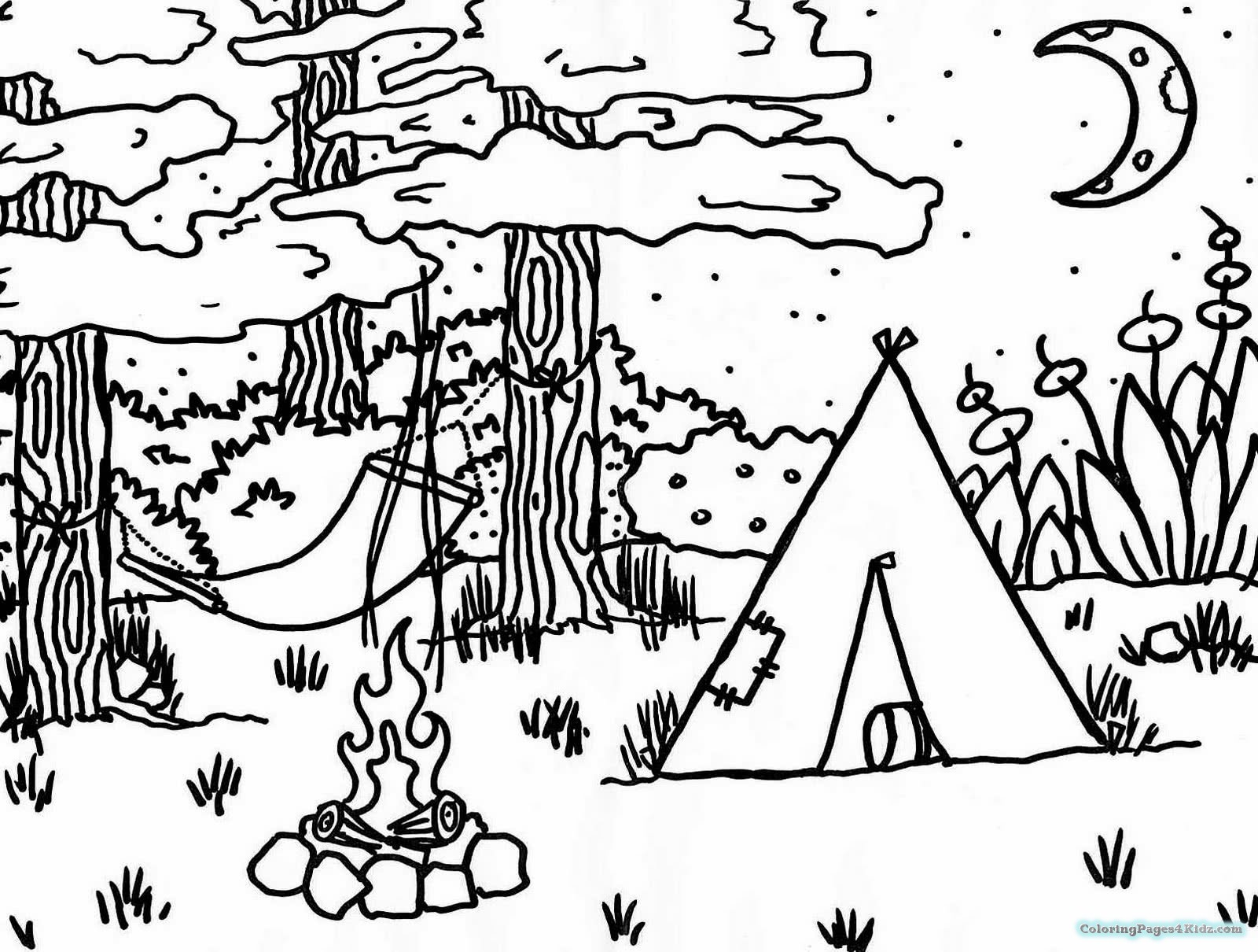 1600x1210 Free Preschool Camping Theme Coloring Pages Coloring Pages For Kids