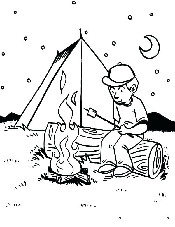 600x776 Camping Coloring Pages Camping Coloring Page Camping Coloring