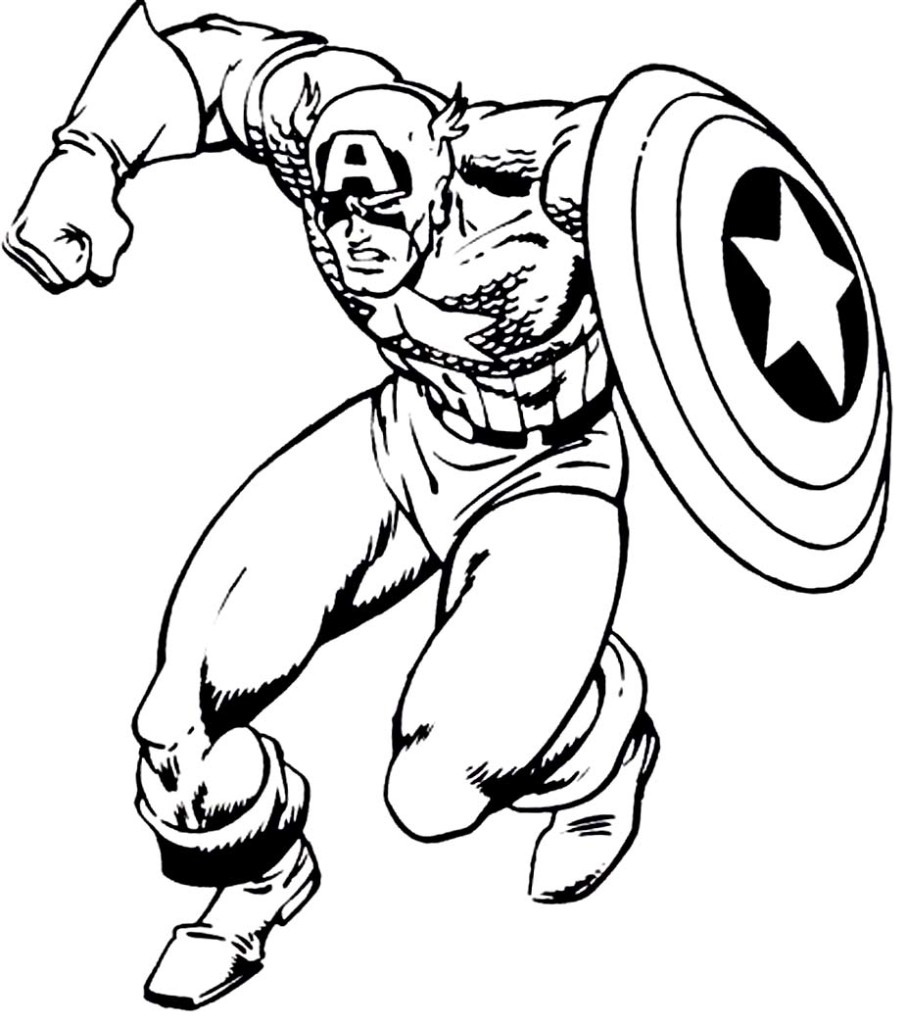 Free Coloring Pages Captain America at GetDrawings | Free download