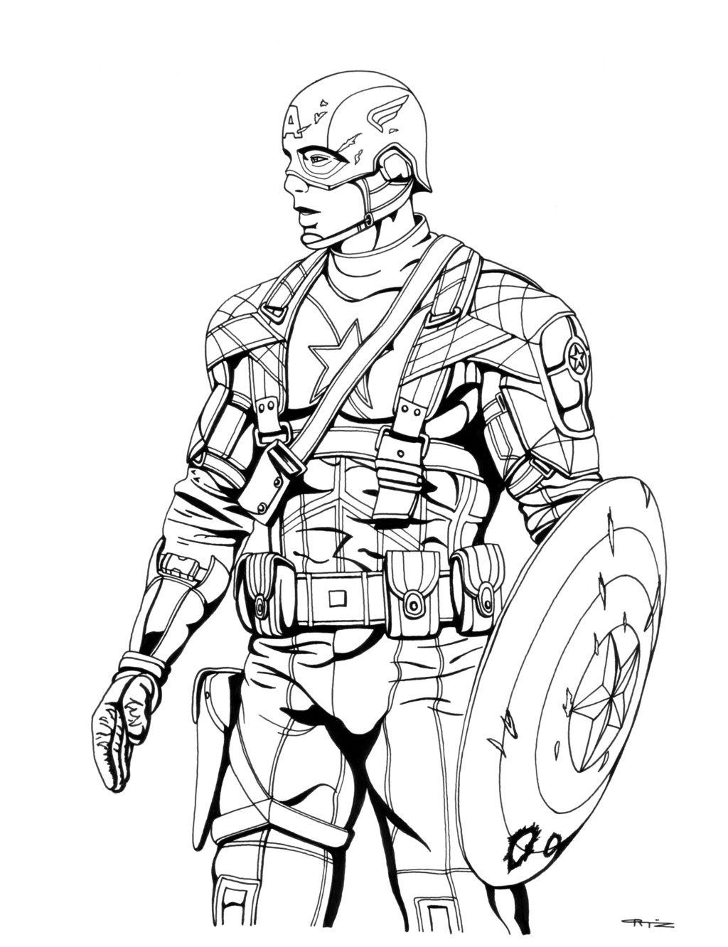 1024x1332 Cool Good Captain America Coloring Pages Wall Picture Unknown