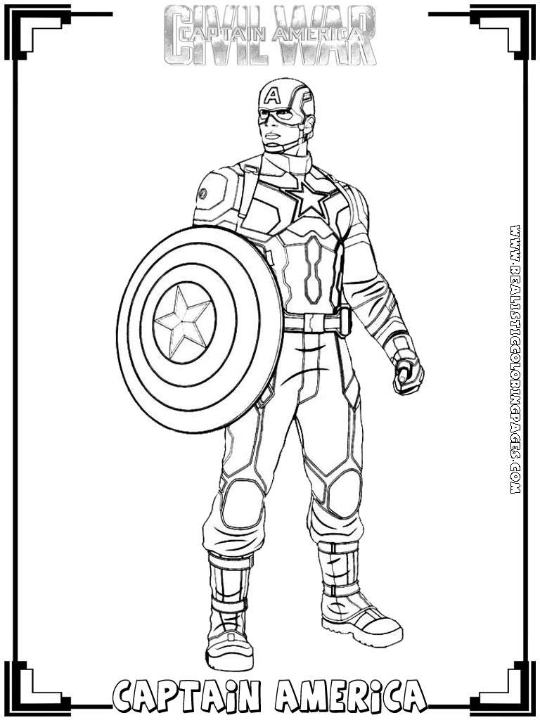 Free Coloring Pages Captain America at GetDrawings | Free download