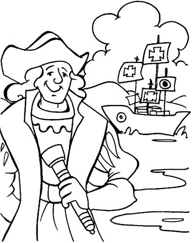 395x500 Free Printable Christopher Columbus Coloring Pages Click The Day
