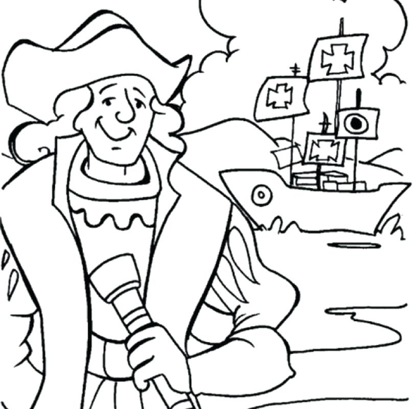 810x800 Christopher Columbus Coloring Page Coloring Page Free Day Kids