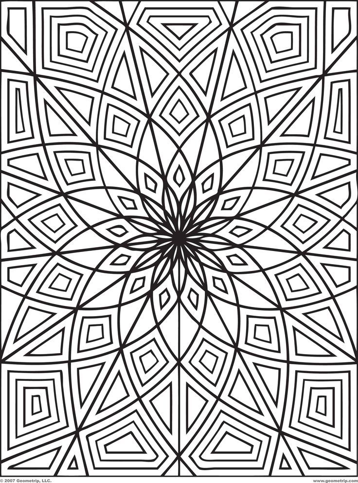 736x993 Free Geometric Coloring Pages For Adults, Free Printable