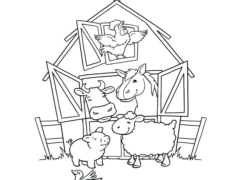 773x576 Farm Coloring Pages For Preschool Preschool Farm Coloring Pages