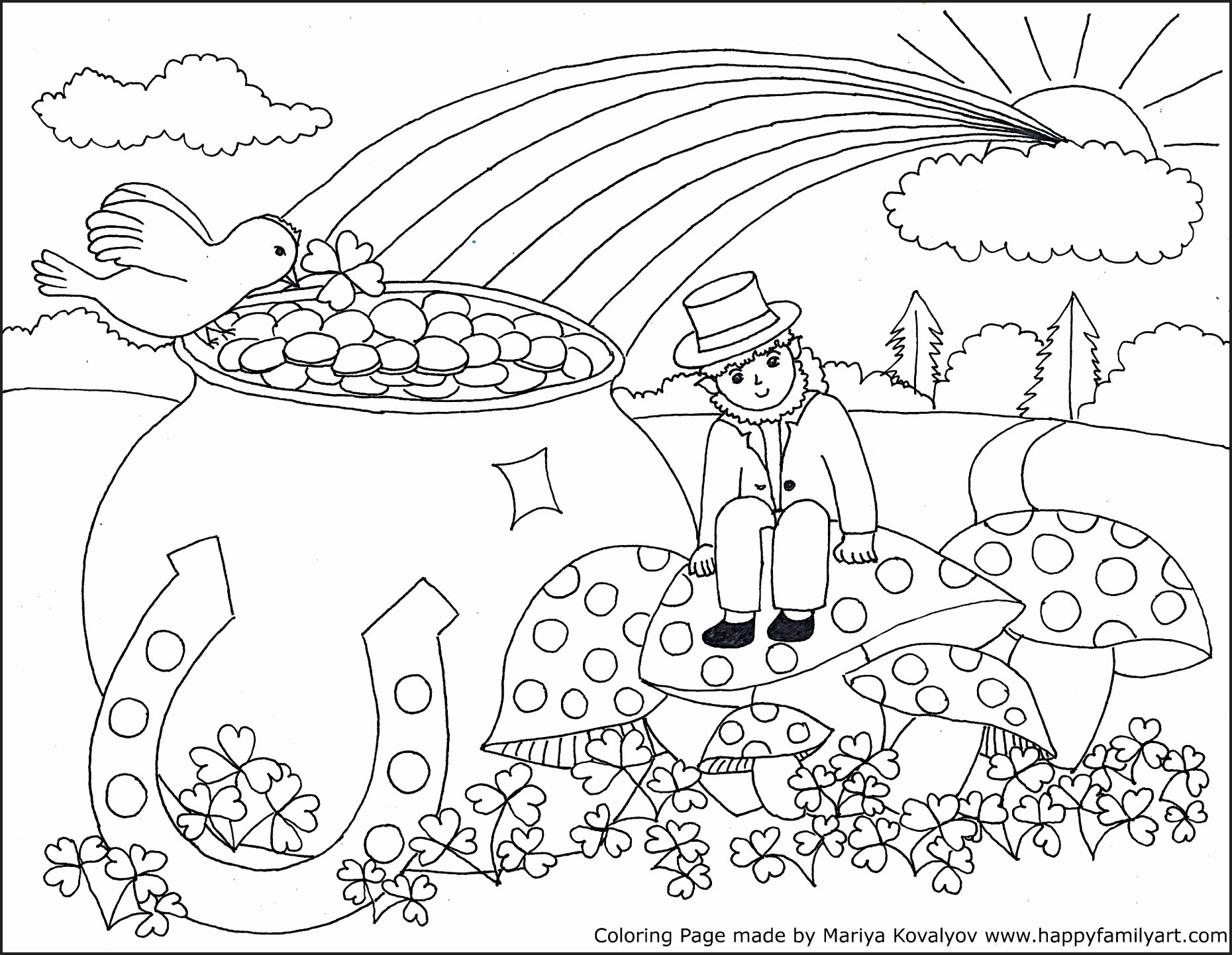 1860x1442 St Patrick Day Coloring Pages Printable Free New S