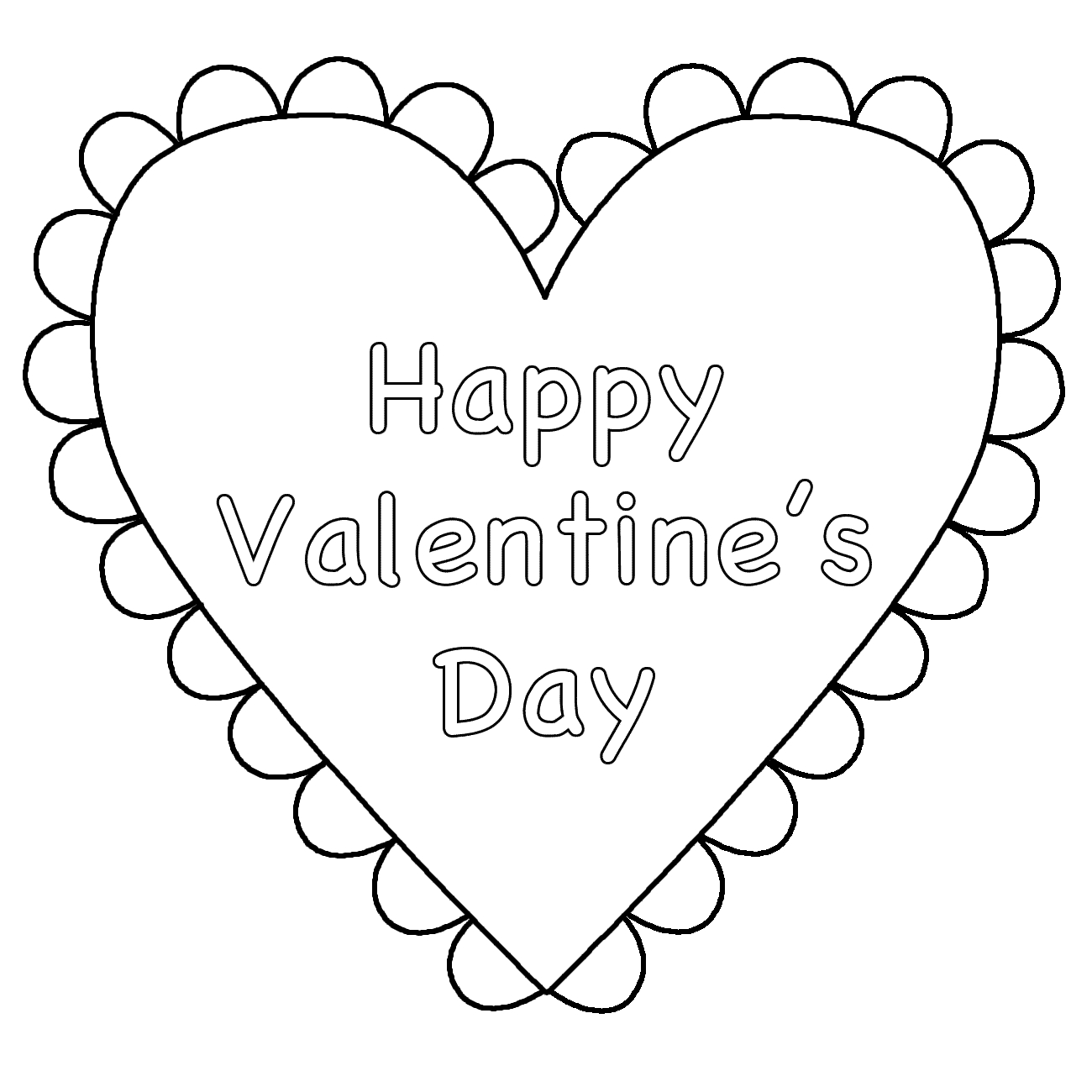 1300x1300 Printable Hearts For Valentines Day Coloring Pages Valentine S Day