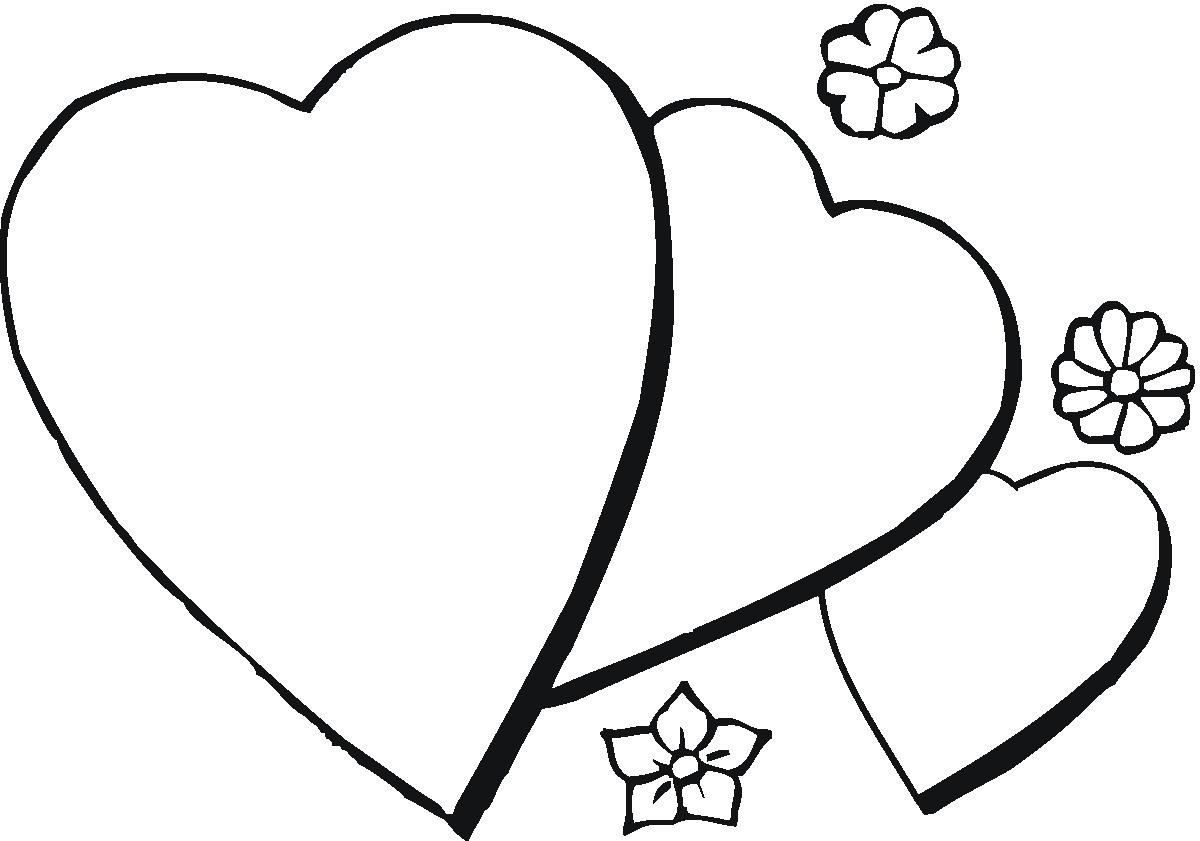 1200x841 Flowers And Hearts Coloring Pages Acpra