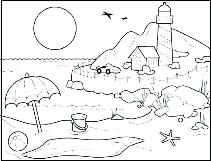736x562 At The Beach Coloring Pages Coloring Ball Coloring Pages Beach