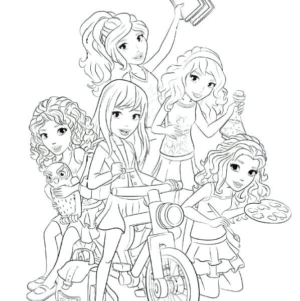 598x600 Lego Friends Coloring Pages Friends Colouring Fancy Friends
