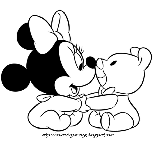 513x495 Disney Coloring Pages Coloring Pages Of Baby Mickey, Baby Minnie
