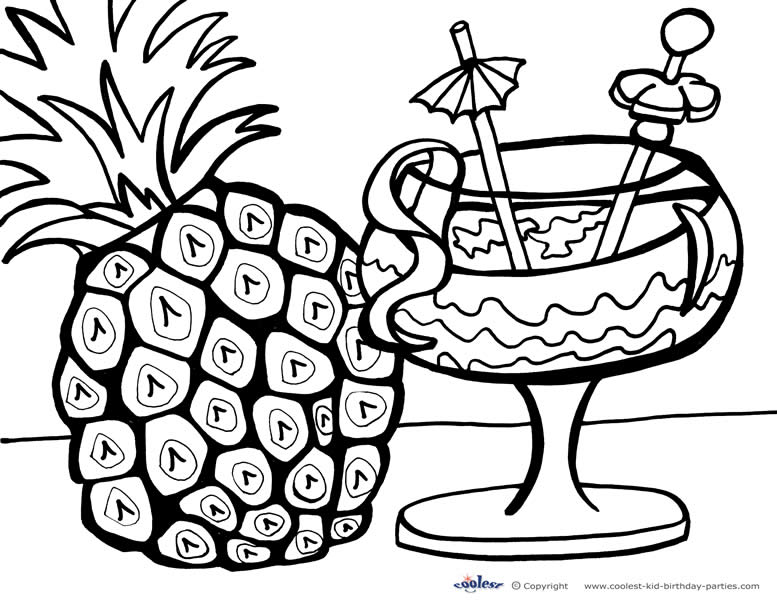 777x600 Free Printable Luau Coloring Pages