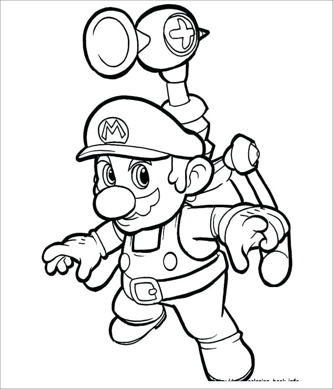680x794 Free Mario Coloring Pages Also Coloring Pages Free Coloring Pages