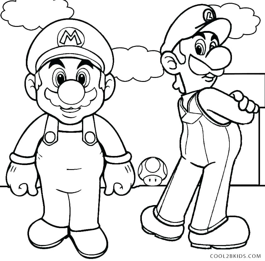 850x835 Super Mario Coloring Page Free Bros Coloring Pages For Kids