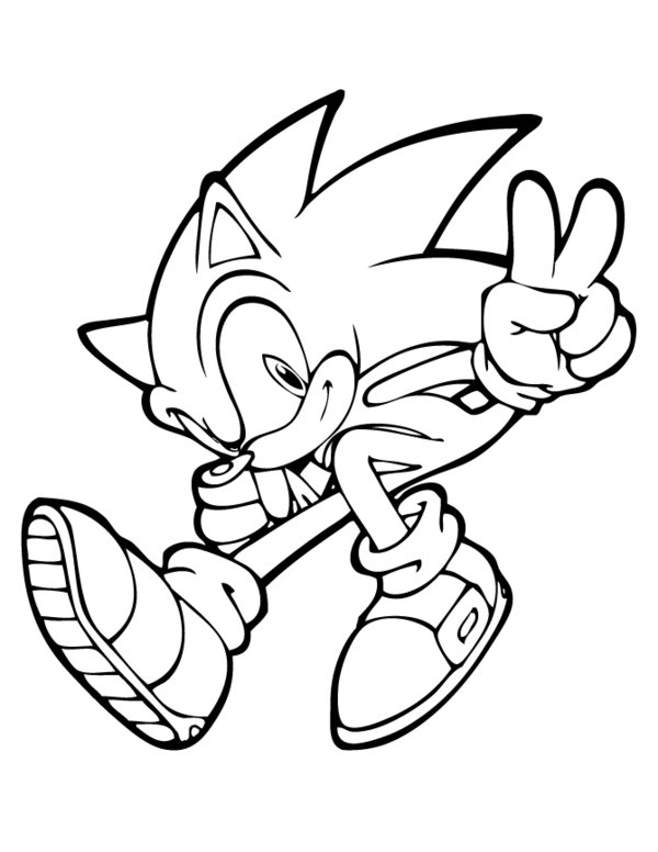 600x776 Sonic The Hedgehog Coloring Pages