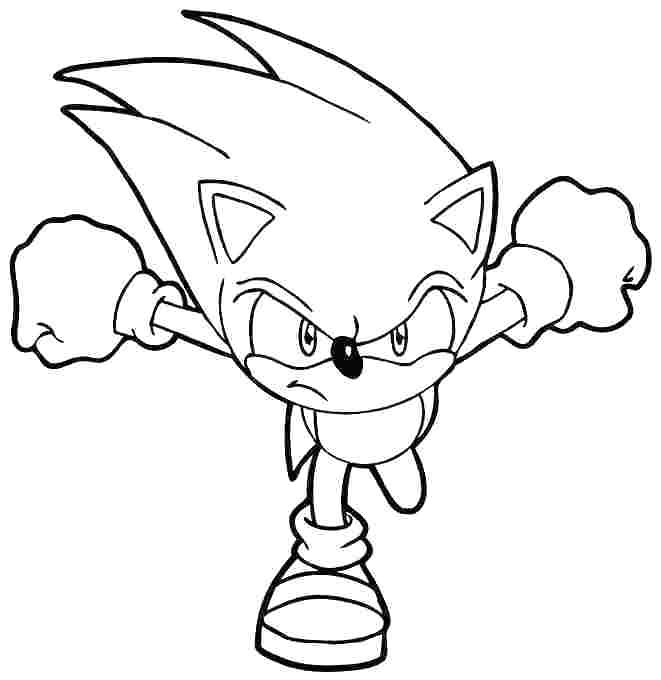 661x680 Free Sonic The Hedgehog Coloring Pages
