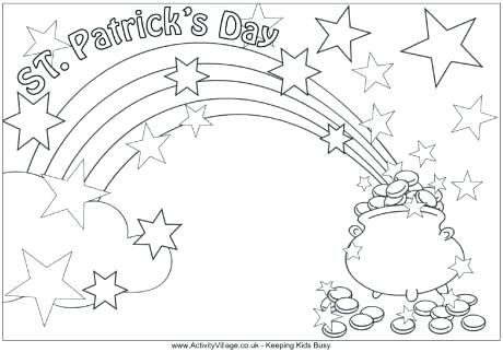 460x322 Free Printable St Day Coloring Pages Saint Patricks Day Coloring